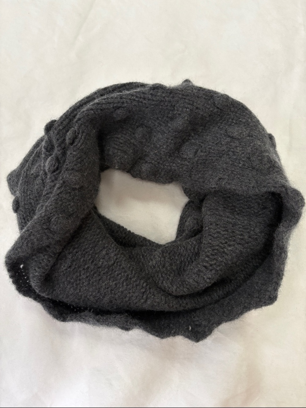 Cozy Charcoal Knit Infinity Scarf - The Cashmere Project